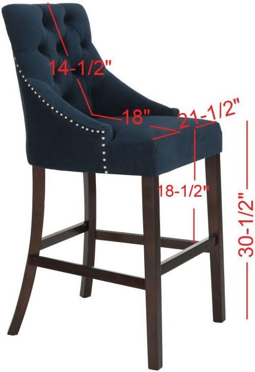 Safavieh Eleni Tufted Wing Back Bar Stool (Set of 2)