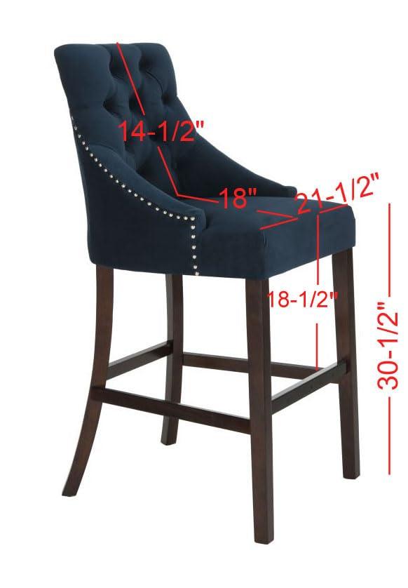 Safavieh Eleni Tufted Wing Back Bar Stool (Set of 2)
