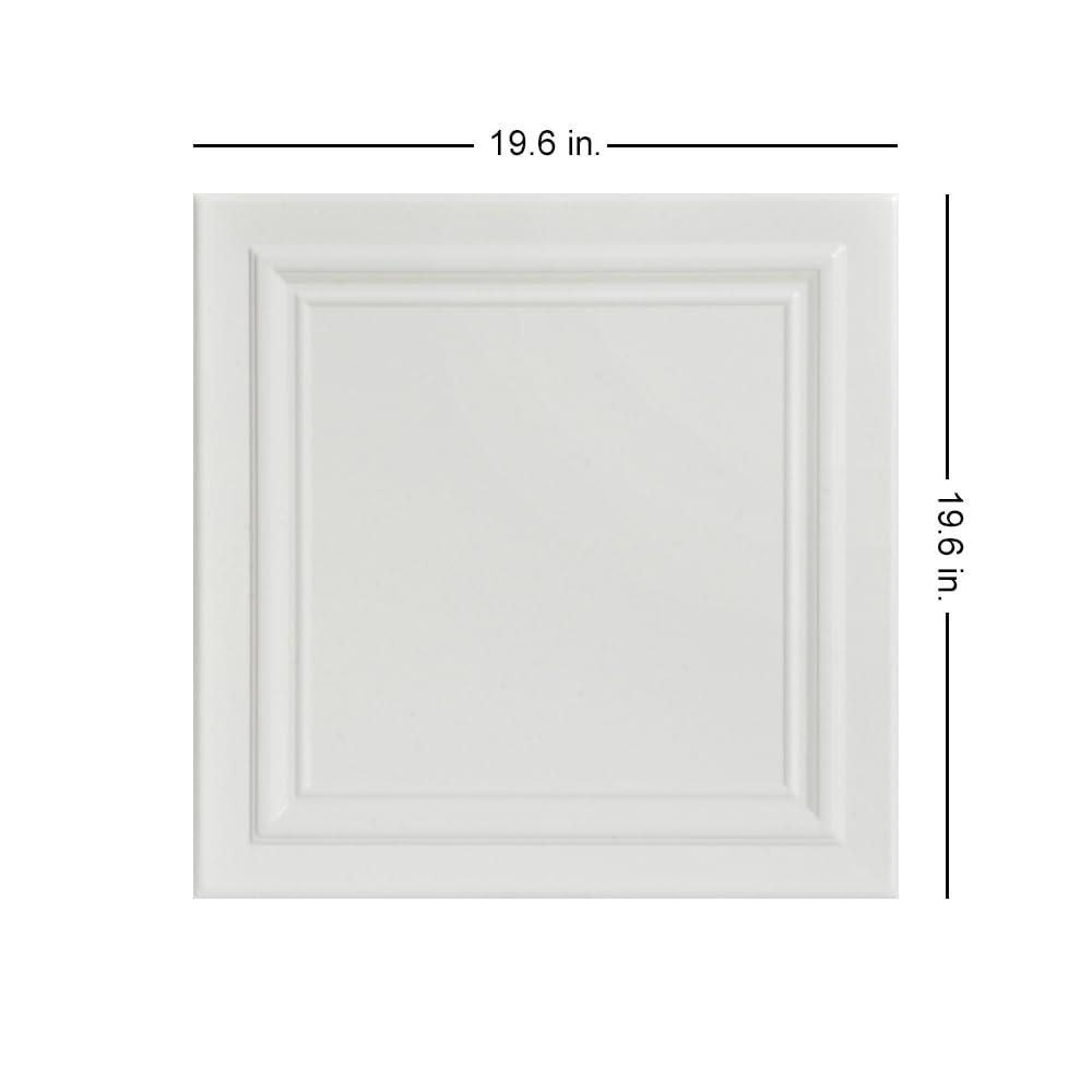 Line Art 1.6 ft. x 1.6 ft. Polystyrene Glue-up Ceiling Tile