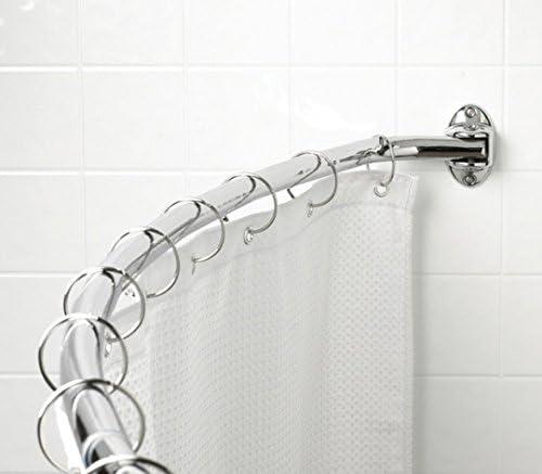 Chrome Adjustable Curved Shower Rod for 60-72 Inch Openings