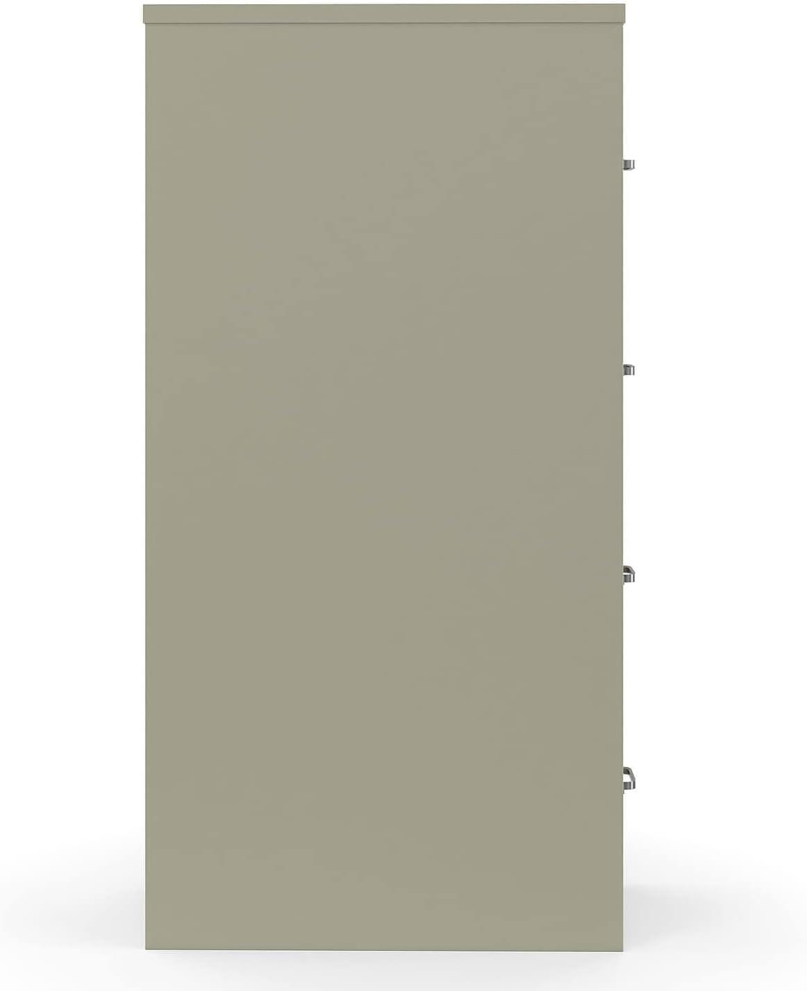 Putty Beige 4-Drawer Lockable Vertical File Cabinet