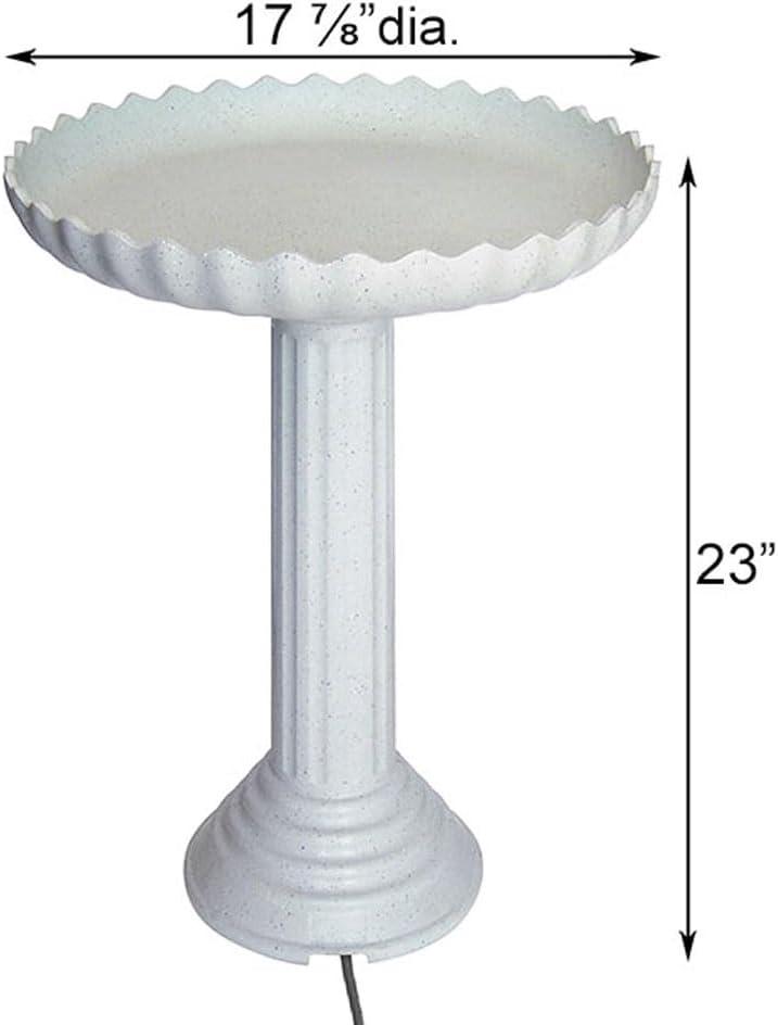 Farm Innovators Scalloped Heated Bird Bath & Pedestal