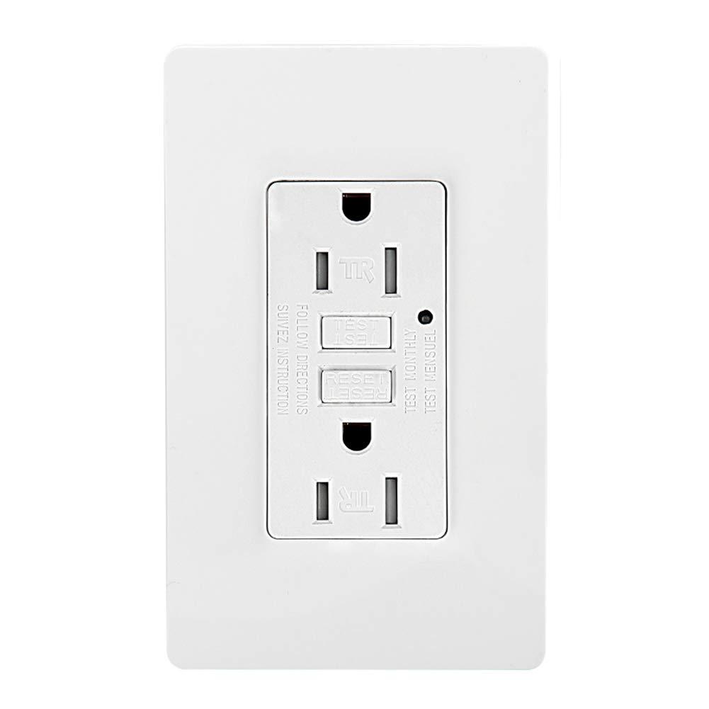 Leviton Smartlockpro Series 15A Self Test Tamper Resistant GFCI Outlet GFTR1-W