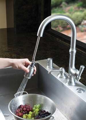 Jacobean Single Handle Pull Down Kitchen Faucet