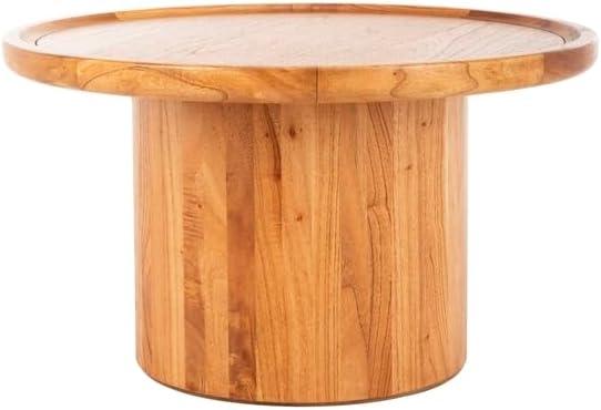 Devin Round Coffee Table - Natural - Safavieh