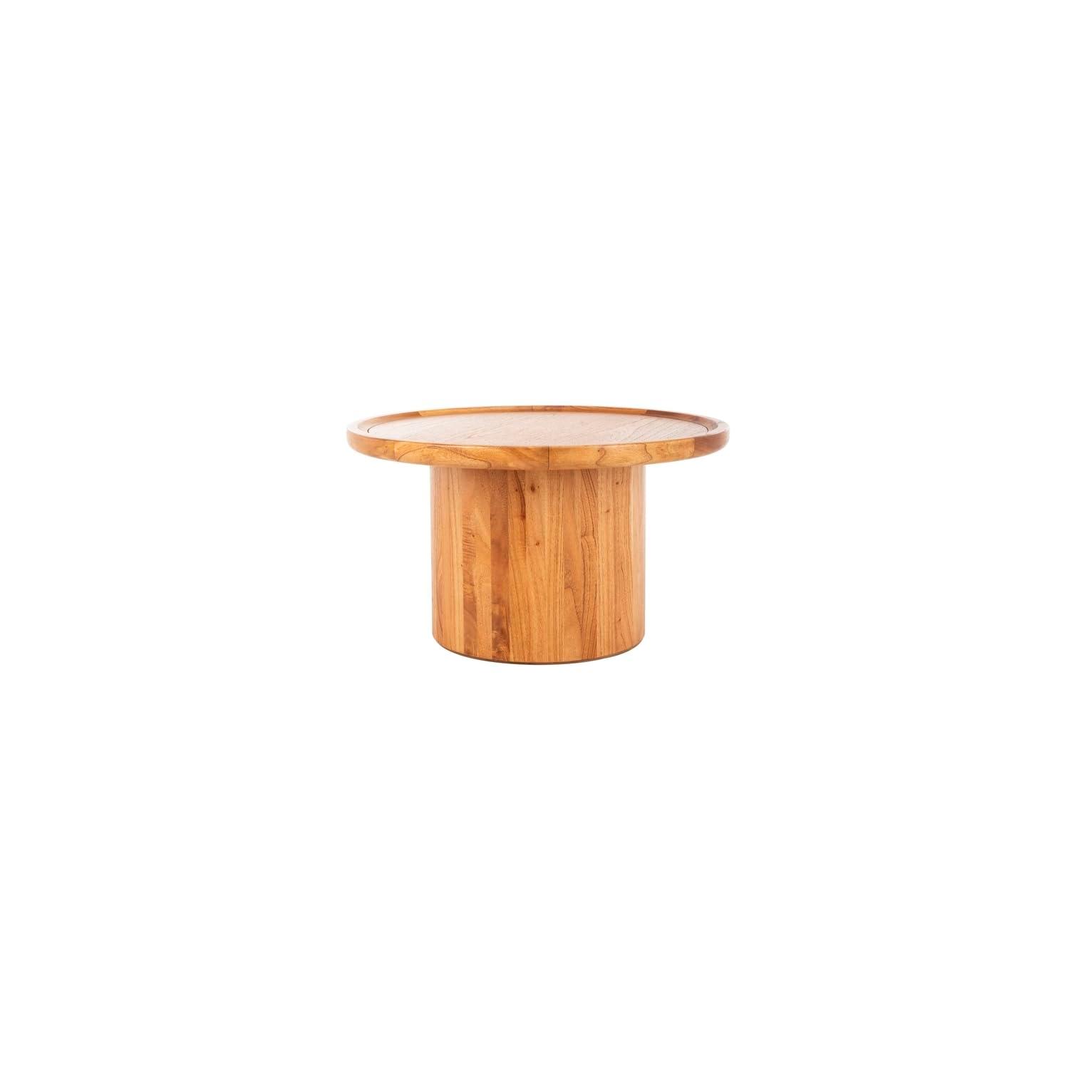 Devin Round Coffee Table - Natural - Safavieh