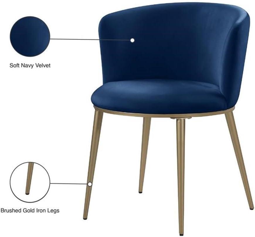 Meridian Furniture Skylar Navy Velvet Dining Chair (Set of 2)