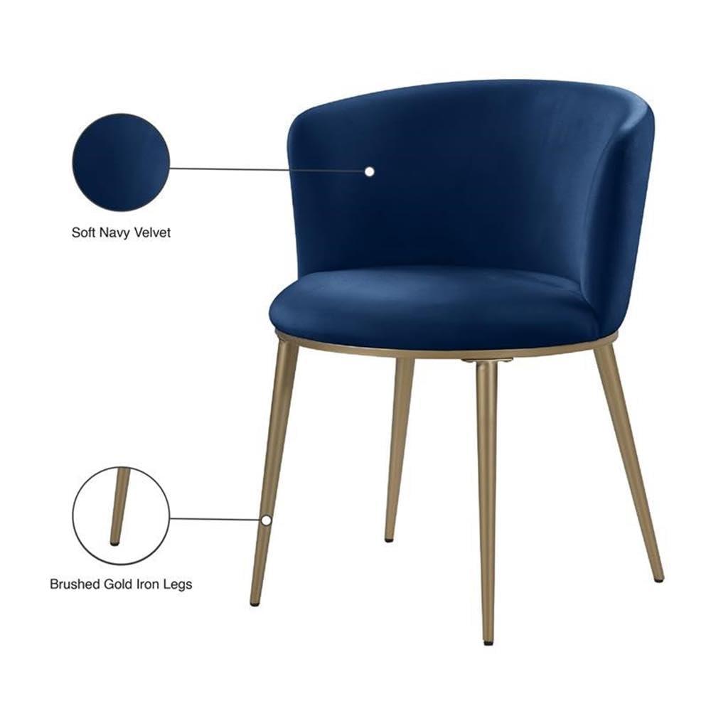 Meridian Furniture Skylar Navy Velvet Dining Chair (Set of 2)