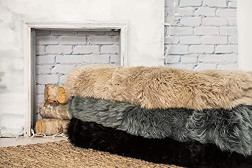 Natural New Zealand Sheepskin Single Rectangular Rug | Natural | 2'x3'