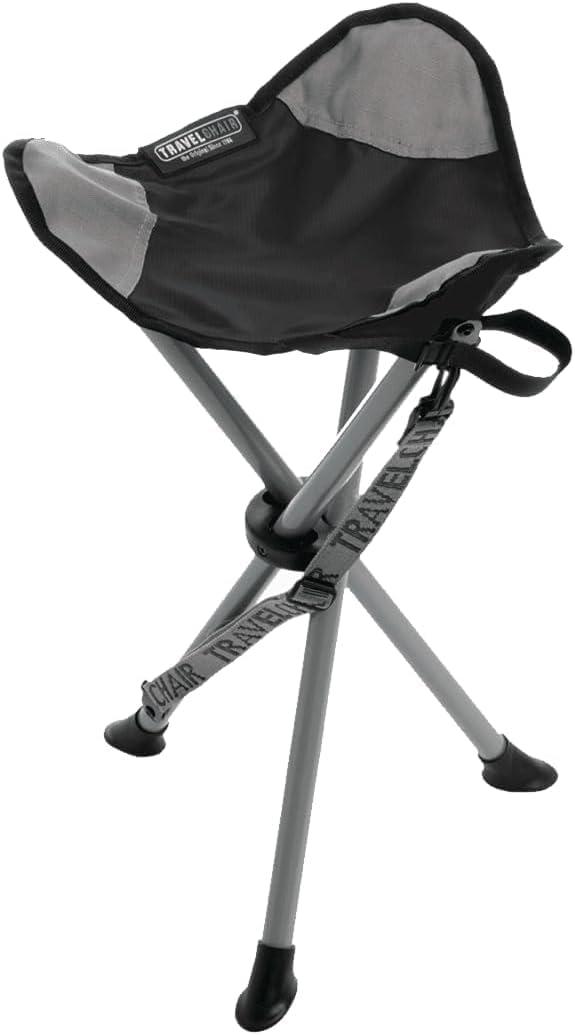 TravelChair Slacker Camping Chair with Adjustable Carry Strap, Black