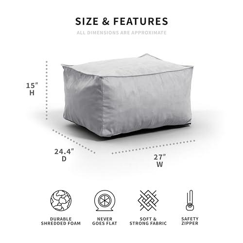 24.5'' Wide Rectangle Pouf Ottoman