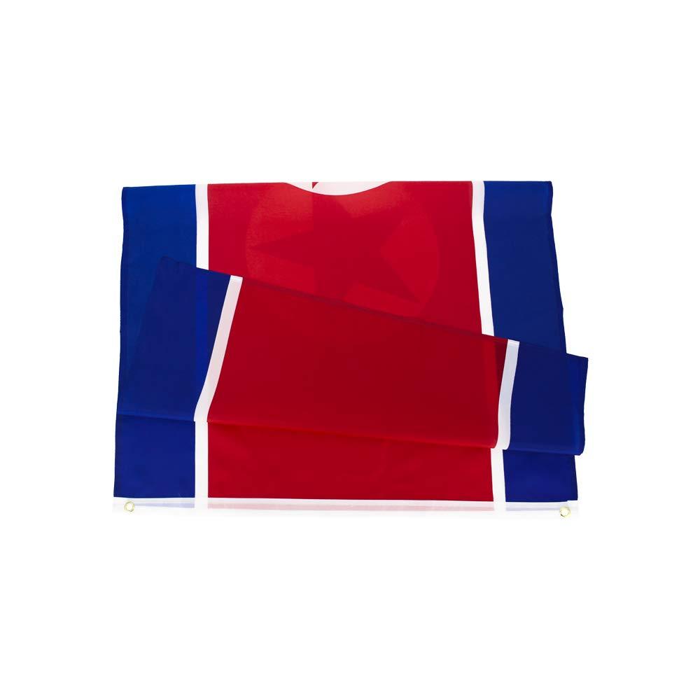 North Korea Flag 3x5 Foot Polyester with Brass Grommets