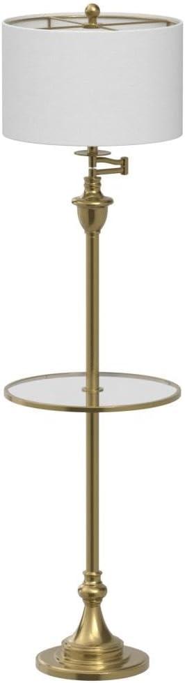 Rephen 60'' Black LED Swing Arm Floor Lamp with USB