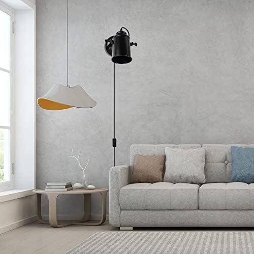 TISLYCO Industrial Vintage Ceiling Spotlight Lamp, Adjustable Black Wall Lamp/Ceiling Light Barn Door Design Spot Lights Indoor Lighting for Hallway Art Light Stage Spotlight Living Room Theatre