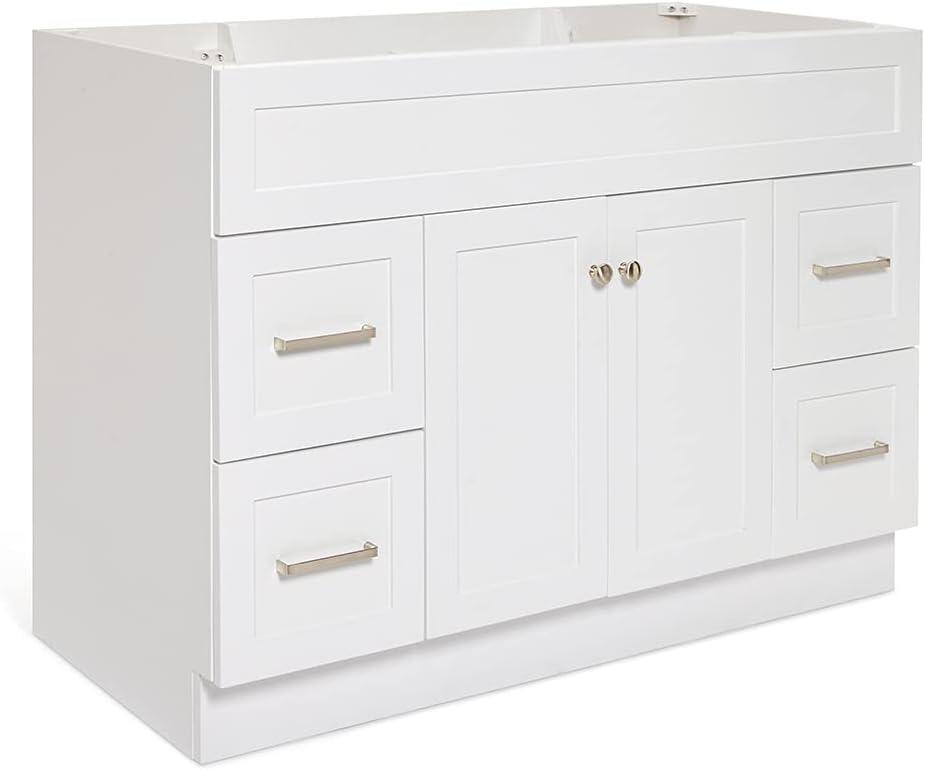 Ariel F049s-Bc Hamlet 48" Single Free Standing Vanity Cabinet Only - White