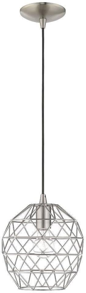Livex Lighting Geometric Shade 1 - Light Pendant in  Brushed Nickel