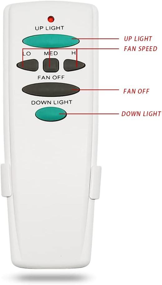 Hampton Bay UC7078T Replacement for Ceiling Fan Remote UC7078T with Up Down Light, L3H2010FANHD Fan-HD Fan-HD6 (Remote Only)