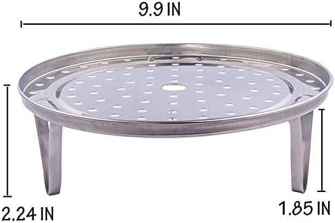 Steaming Rack Household Stainless Steel Cooking Ware Thickened Steaming Rack Stand (10 inch)