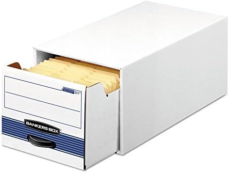 Stor/Drawer Steel Plus Extra Space-Savings Storage Drawers, Letter Files, 10.5" X 25.25" X 6.5", White/Blue, 12/Carton