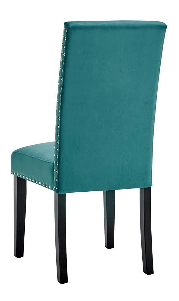 Modway Silver Orchid Lind Velvet Nailhead Trim Dining Side Chairs