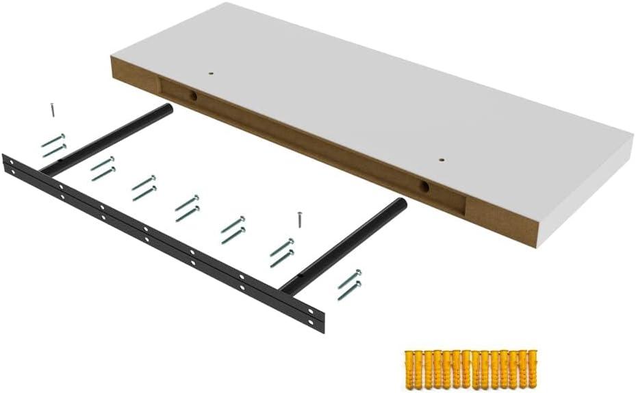 Latitude Run® Elbur 23.6 Inch Wide Wood Floating Shelves, Wall Shelf Display Shelves for Bathroom/Kitchen/Bedroom/Living Room (Set of 2)
