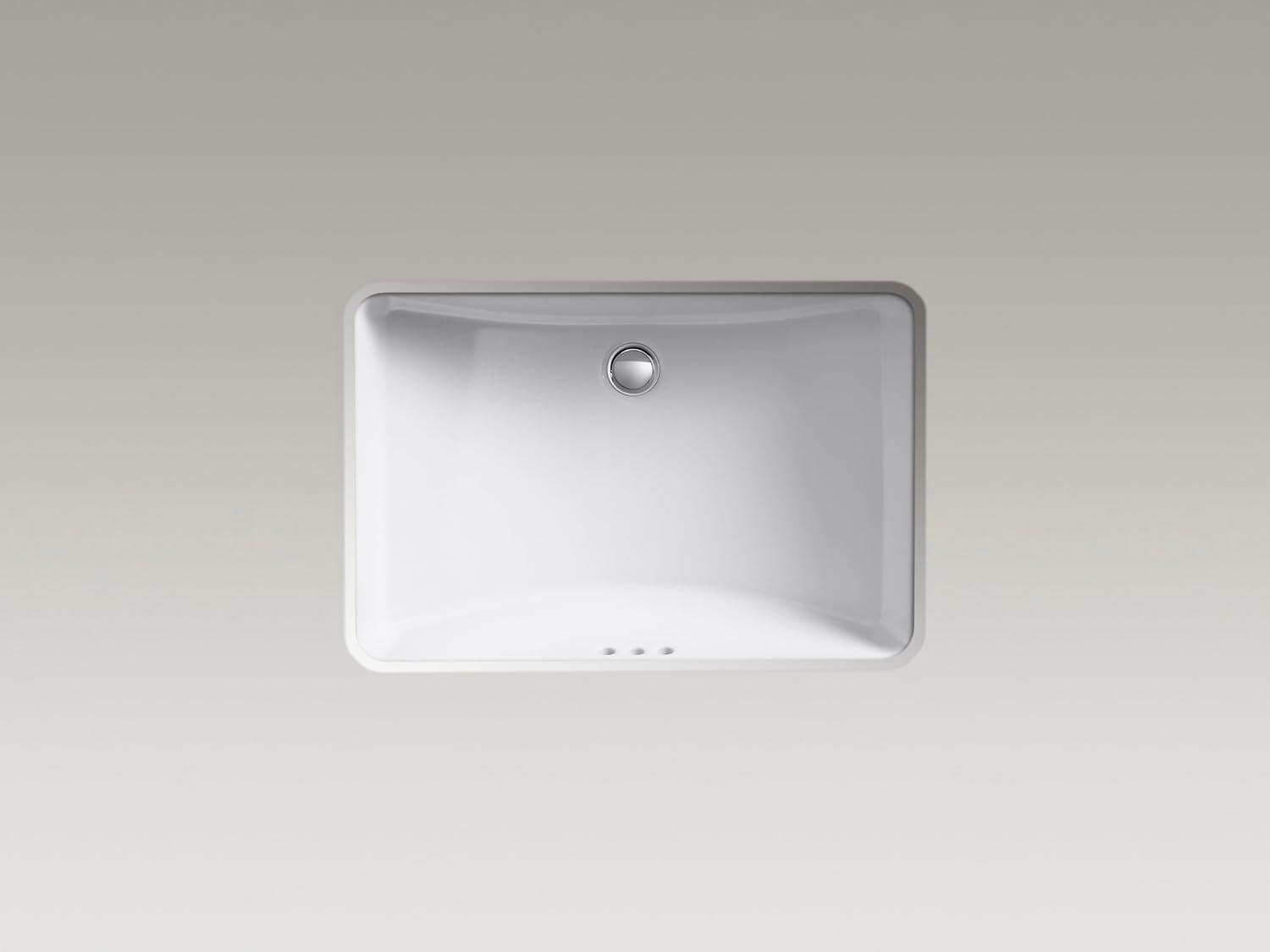 Ladena White Porcelain Rectangular Undermount Sink