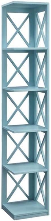 Convenience Concepts Oxford 5 Tier Corner Bookcase, Sea Foam Blue