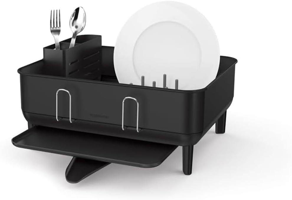 Simplehuman Black Compact Steel Frame Dishrack