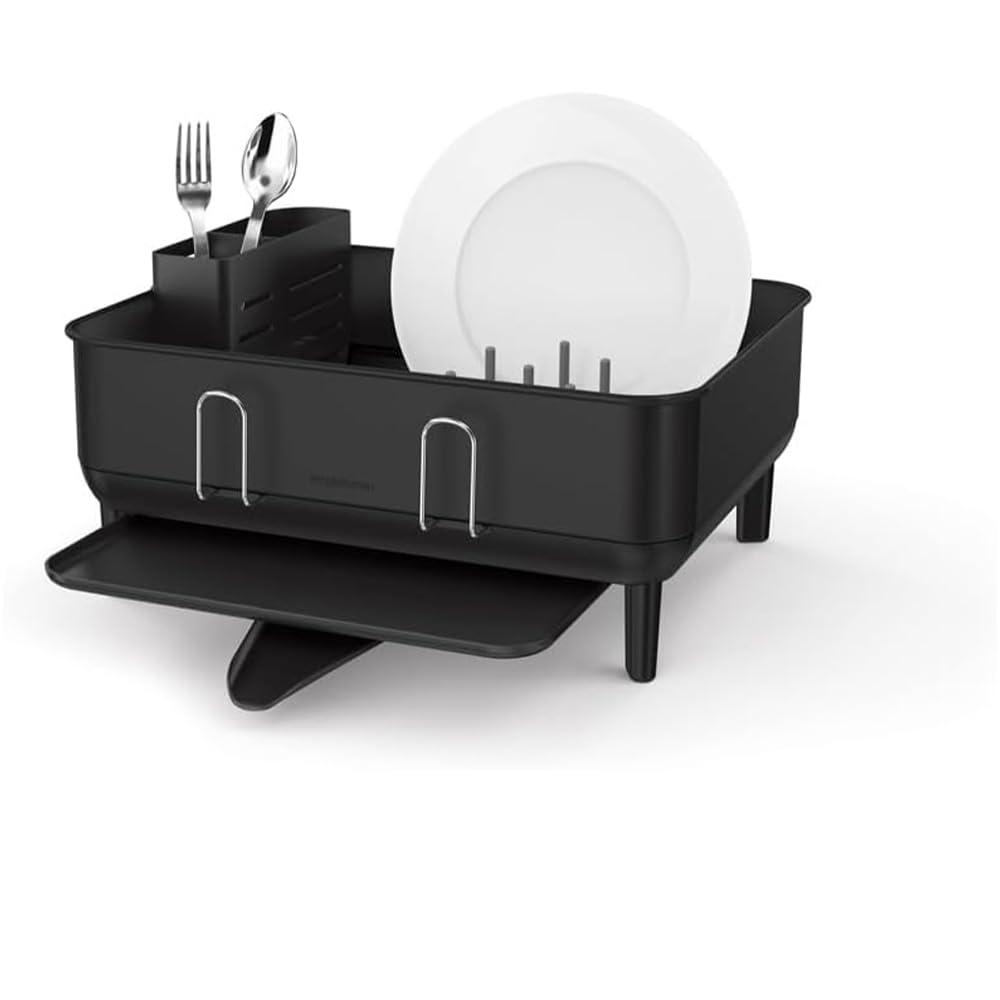 Simplehuman Black Compact Steel Frame Dishrack