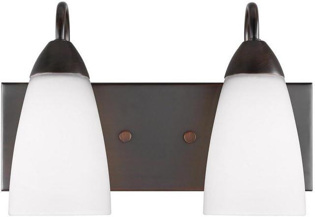 Seville Burnt Sienna 2-Light Bronze Wall Bath Fixture