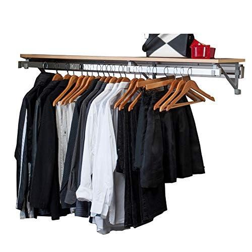 Arrange a Space Closet Hang Rod with Shelf 32in. Maple
