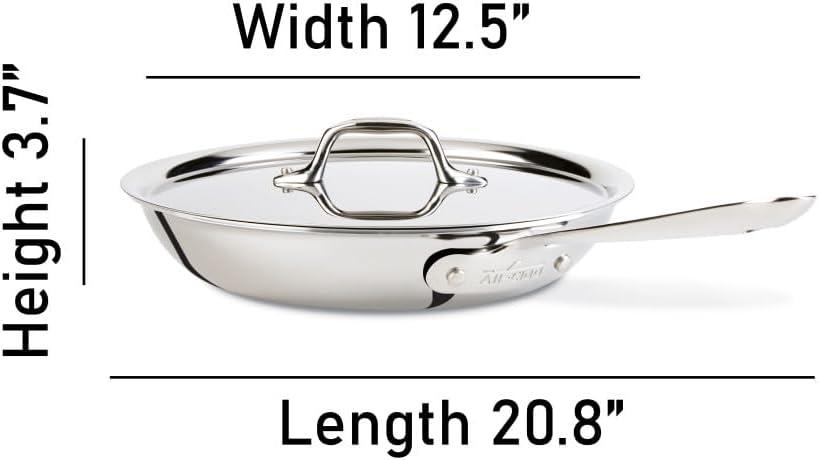 All-Clad ® d3 Stainless 12" Fry Pan with Lid
