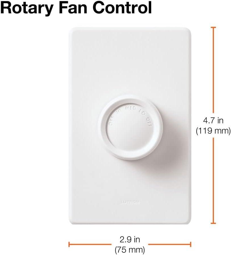 Lutron Rotary On/Off Fully Variable Ceiling Fan Wall Control