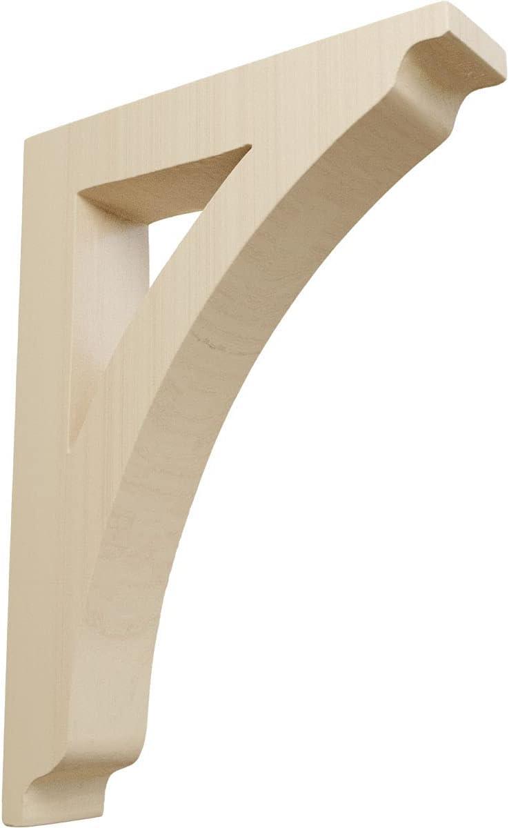 1 3/4"W x 7 1/2"D x 10 1/2"H Medium Thorton Wood Bracket, Rubberwood