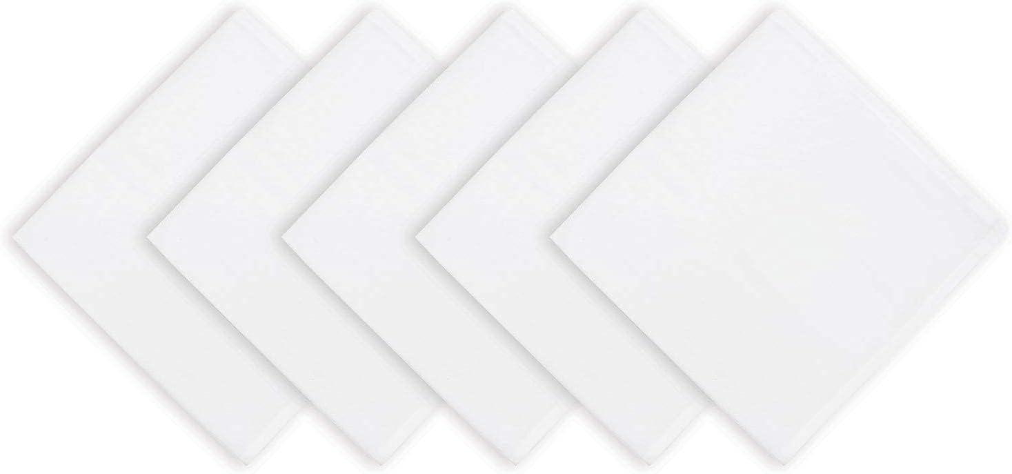 White Spun Polyester Dinner Napkins, 25 Pack, 20x20 in.