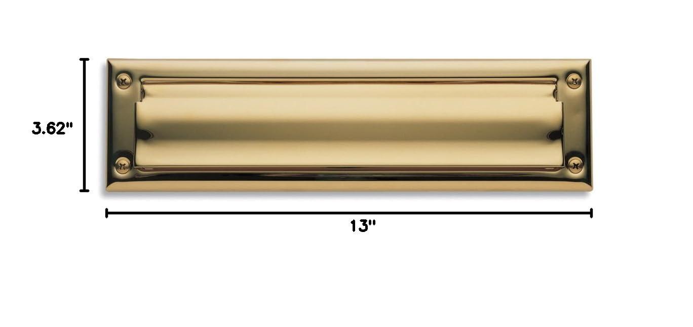 13 in x 3.6 in Brass Mail Slot