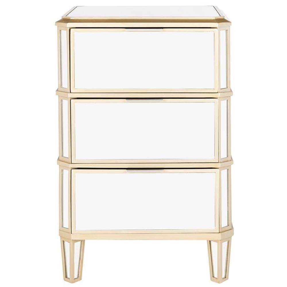 Giana 3 Drawer Nightstand - NST6601 - Mirror - Safavieh