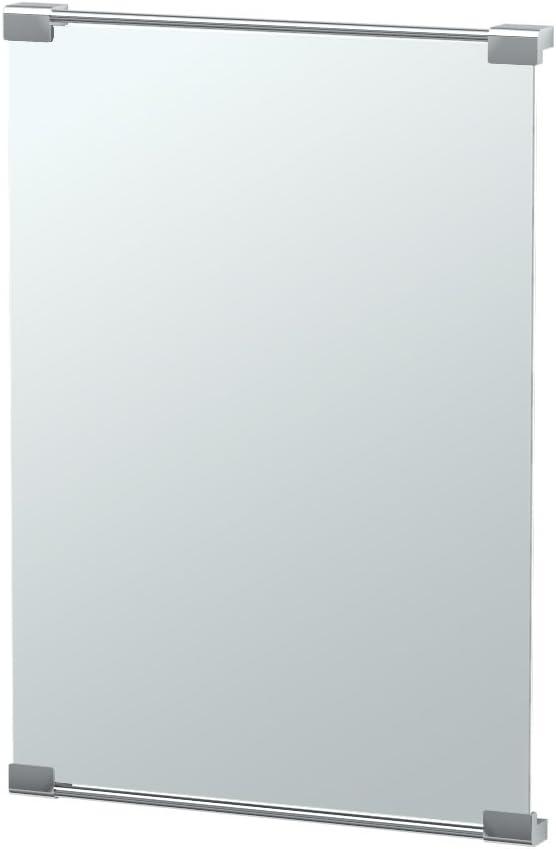 Elegant Chrome Rectangular Bathroom Vanity Mirror with Shatterproof Feature