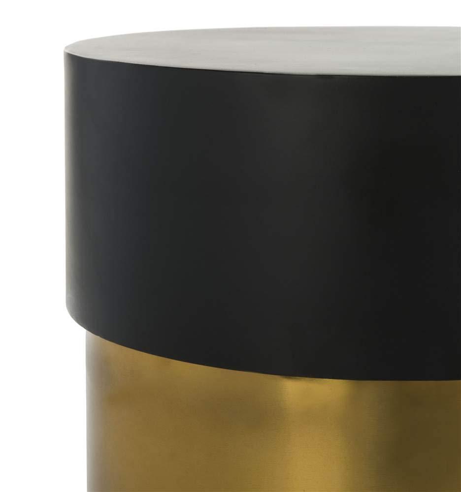 Solstice Round Side Table - ACC3201A - Black/Gold - Safavieh