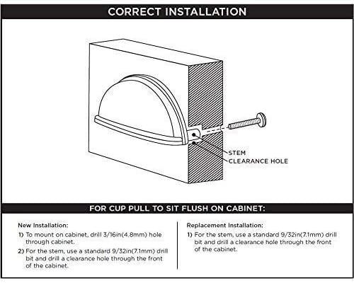 Chrome Round Cup Pulls with Mounting Hardware, 10-Pack