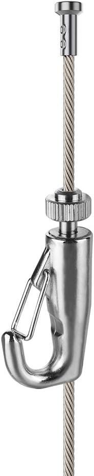 Picture Hanging System Click Rail Kits,in one Set Included Two of White Rails 59", Four of Steel Cables, six of Hooks, Four of end caps, and Installation Hardware