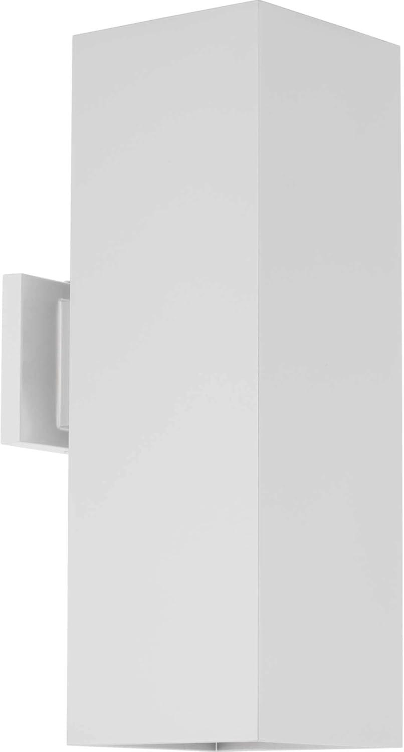 Progress Lighting, Outdoor Square, 2-Light Wall Light, Antique Bronze, Aluminum, Halogen, Damp Rated