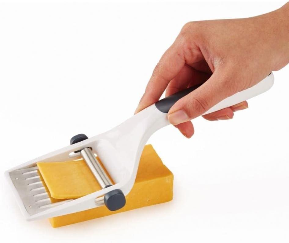 Zyliss Dial & Slice Adjustable Cheese Slicer, Stainless Steel White