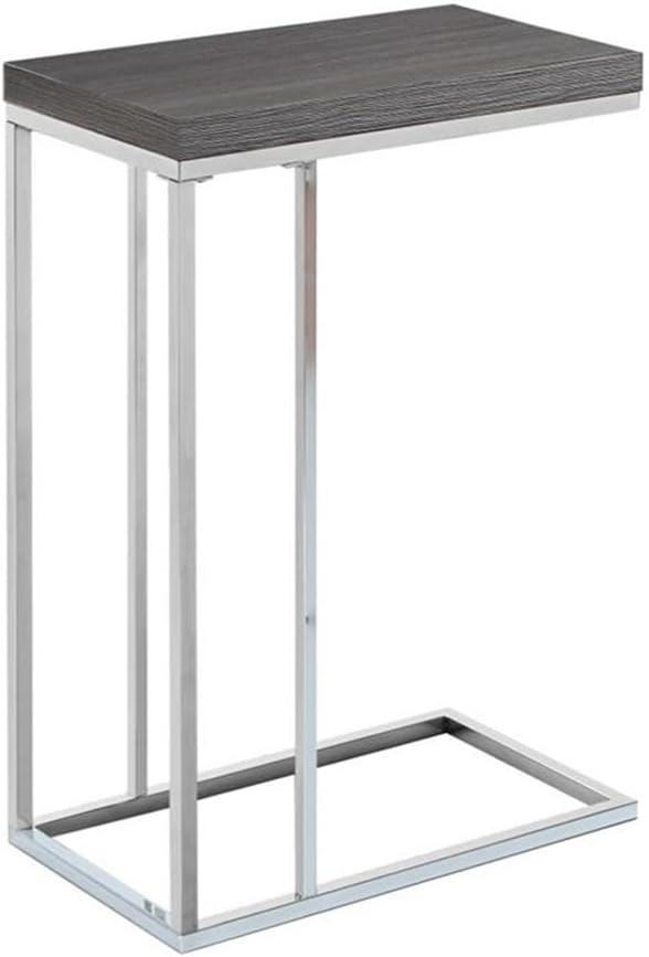 Monarch Accent Table Grey With Chrome Metal