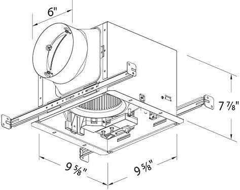 Delta Off-White Galvanized Steel LED Exhaust Fan