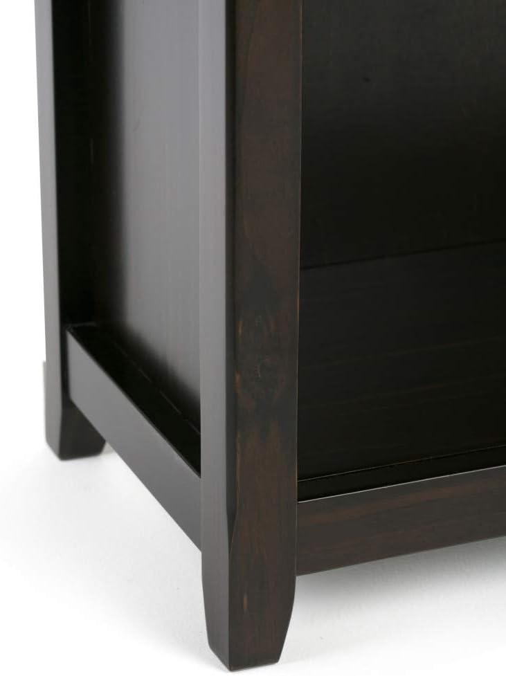 Simpli Home Amherst 30"W Solid Wood 5 Shelf Bookcase with Adjustable Shelves