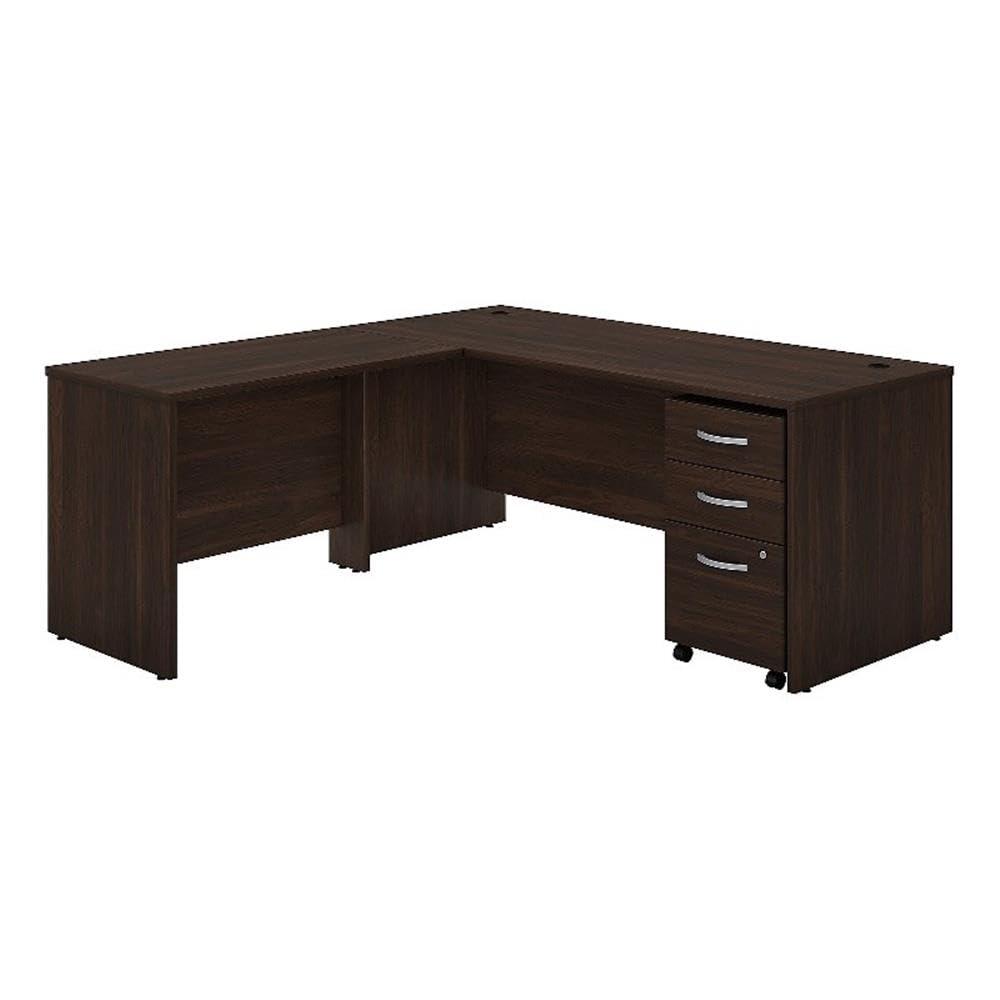Bush Business Furniture Studio C L Shaped Desk with Mobile File Cabinet and Return