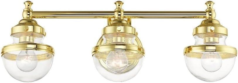 Livex Lighting Oldwick 3 - Light Vanity in  Polished Brass