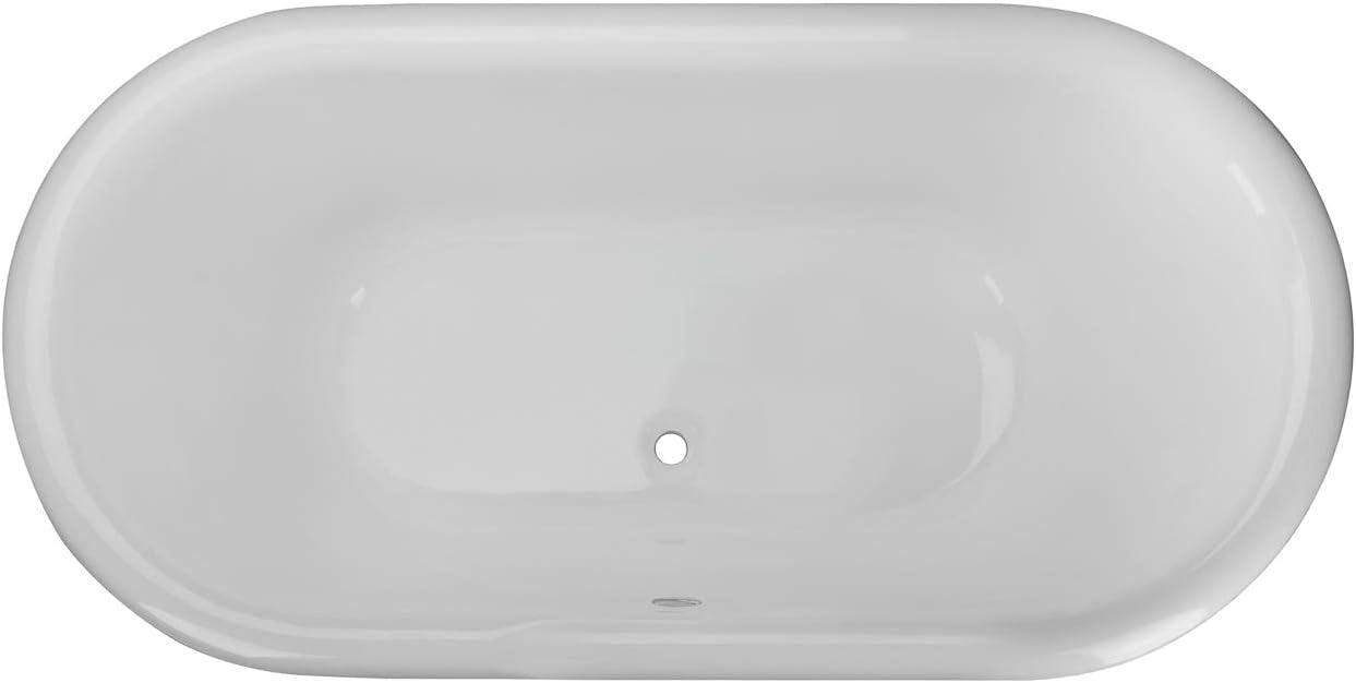 Laurent 66 Inch Cast Iron Double Ended Pedestal Tub - No Faucet Drillings