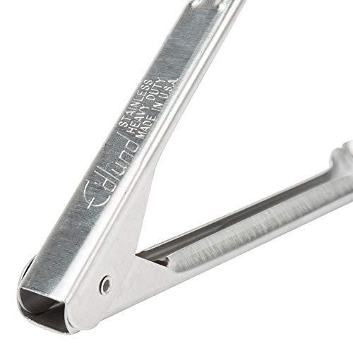 12" Silver Stainless Steel Heavy Duty Scallop Kitchen Tongs